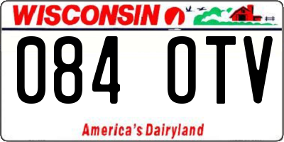 WI license plate 084OTV