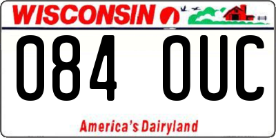 WI license plate 084OUC