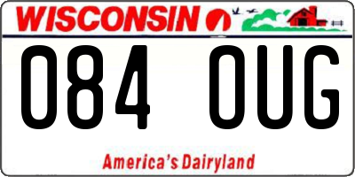 WI license plate 084OUG