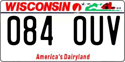 WI license plate 084OUV