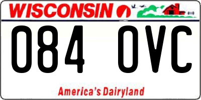 WI license plate 084OVC