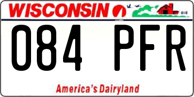 WI license plate 084PFR