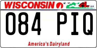 WI license plate 084PIQ