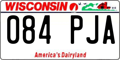 WI license plate 084PJA