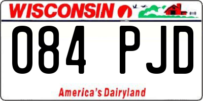 WI license plate 084PJD