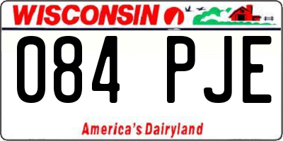WI license plate 084PJE