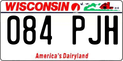 WI license plate 084PJH