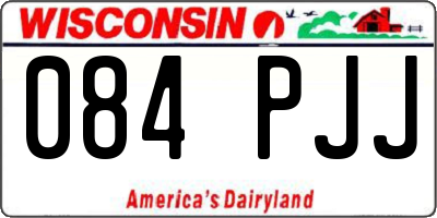 WI license plate 084PJJ