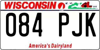 WI license plate 084PJK