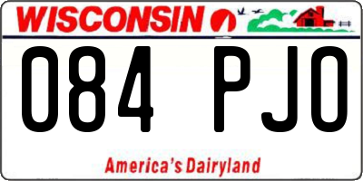 WI license plate 084PJO