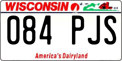 WI license plate 084PJS