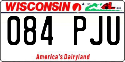 WI license plate 084PJU