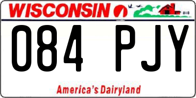 WI license plate 084PJY