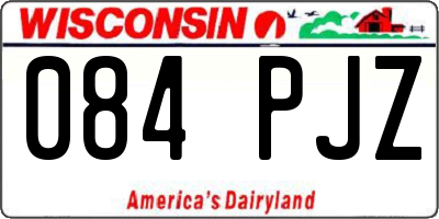 WI license plate 084PJZ