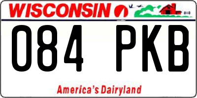 WI license plate 084PKB