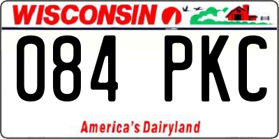 WI license plate 084PKC