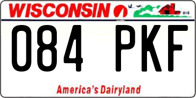 WI license plate 084PKF