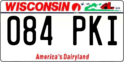 WI license plate 084PKI