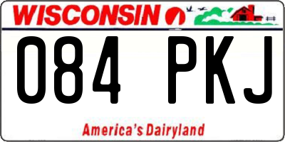WI license plate 084PKJ