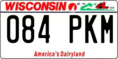 WI license plate 084PKM