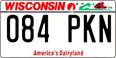 WI license plate 084PKN
