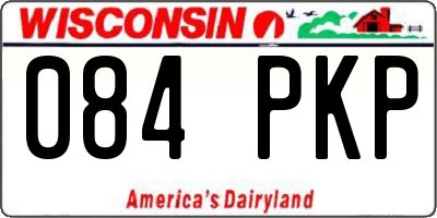 WI license plate 084PKP