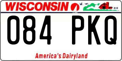 WI license plate 084PKQ