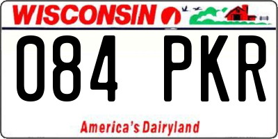 WI license plate 084PKR