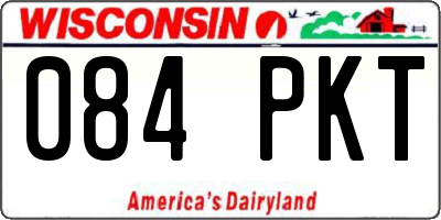 WI license plate 084PKT