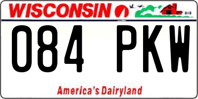 WI license plate 084PKW