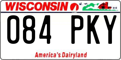 WI license plate 084PKY