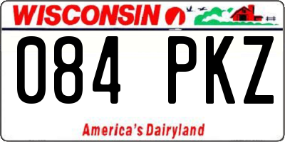 WI license plate 084PKZ