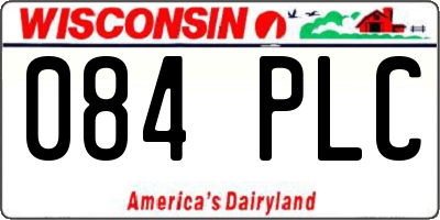 WI license plate 084PLC