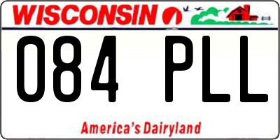 WI license plate 084PLL