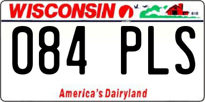 WI license plate 084PLS