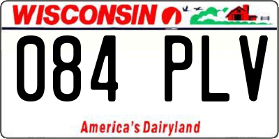 WI license plate 084PLV
