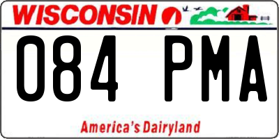 WI license plate 084PMA