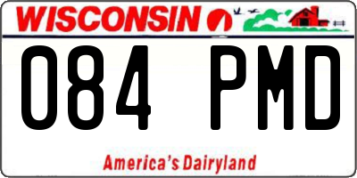WI license plate 084PMD