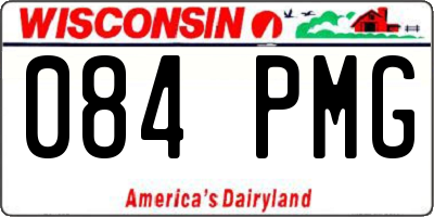 WI license plate 084PMG