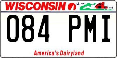 WI license plate 084PMI