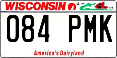 WI license plate 084PMK