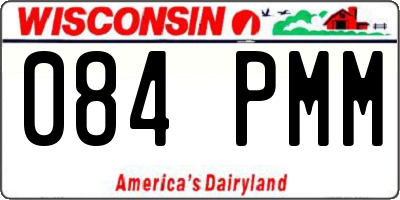 WI license plate 084PMM