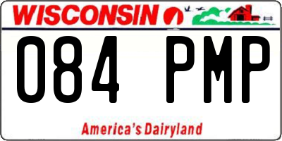 WI license plate 084PMP