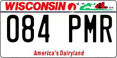 WI license plate 084PMR