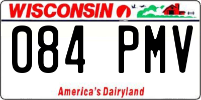 WI license plate 084PMV