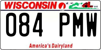 WI license plate 084PMW
