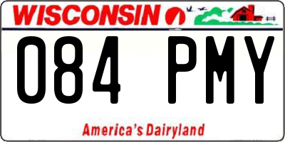 WI license plate 084PMY