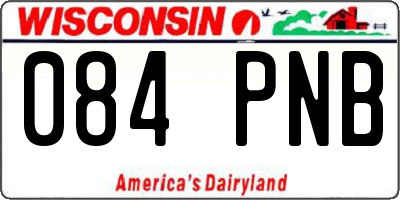 WI license plate 084PNB