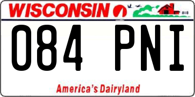 WI license plate 084PNI