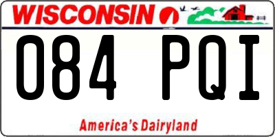 WI license plate 084PQI